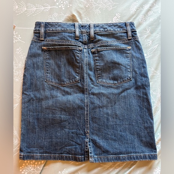 L. L. Bean Dark Wash Short Jean Skirt - Picture 4 of 4